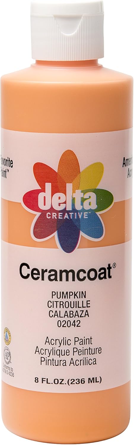 Plaid:Delta Ceramcoat Acrylic Paint, 8-Ounce, Pumpkin/Semi-Opaque...