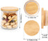 Oui Yogurt Jar Lids, Oui Yogurt Bamboo Jar Lids Set, Wooden Lids for Oui Yogurt Jars, Oui Yogurt Jars Lids with Silicone Sealing Rings, Cookie Gla...