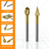10 PCS Carving Bits HSS Rotary Drill Burr Set 1/8'' (3mm) Shank Wood Engraving Router Bit for Rotary Tool Accessories Rotary Tool for DIY Woodwork...