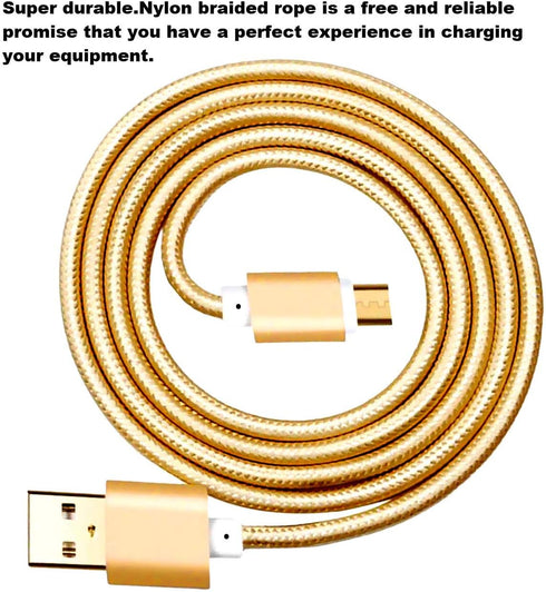 10-Pack Micro USB Cable Android Charger 5FT, Unbreakable Micro USB Charging Cable, Fast Charging Cords Android Nylon,-Silver...