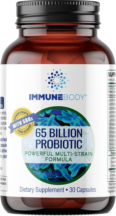 Ultimate Digestive Health Probiotic - 65 Billion CFU, 13 Probiotic Strains, SBOs, Prebiotic | Immune Support | Men & Women | Digestive Health Prob...