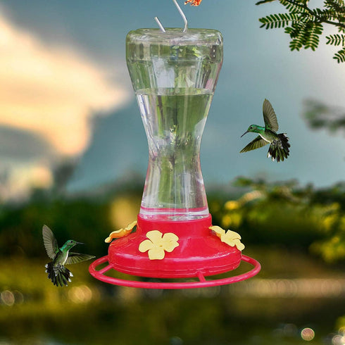 Twinkle Star Outdoor Hummingbird Feeder with 4 Feeding Ports, 20 Ounce...