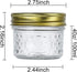 Encheng 4oz Glass Jars With Regular Lids,Mini Wide Mouth Mason Jars,Clear Small Canning Jars With Gold Lids,Canning Jars For Honey,Herbs,Jam,Jelly...
