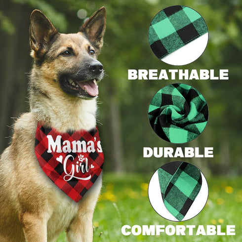 Mama’s Girl Dog Bandana, Dog Mom's Girl Gift Dog Bandana, Pet Scarf Accessories, Printed Dog Bandanas Gift for Dog Lover Birthday or Christmas, fo...