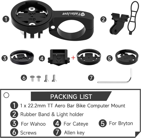 Aero Bar Bike Mount, Bike Computer Mount for Garmin Edge, Aluminium Alloy Aero Bar Bike Computer Mount Fits for Bike GPS Computer,for Garmin, for ...