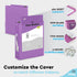 3 Ring Binder 1.5 Inch Purple, 1 ½ inch Binder Clear View Cover with 2 Inside Pockets, Colored School Supplies Office and Home – by Enday...