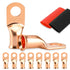8PCS Battery Cable Ends, 1/0 Gauge Wire Connectors 3/8 Copper Wire Lugs, Bare Copper Eyelets with Heat Shrink Tubing by HOUSUN...