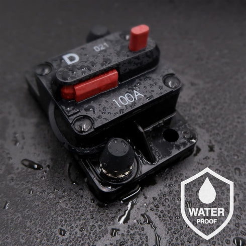 48VDC,Surface-Mount & Waterproof Resistantr IP67 Circuit Breakers Manual Reset Extended Surface Diagonal Stud Mount 1/4" Truck Auto Boat Marine (1...