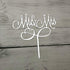 Mr and Mrs Cake Topper, Bride And Groom Sign Wedding Engagement Cake Toppers Decorations (Mirror Silvery Acrylic)...