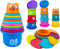 17 PCs Multicolor Nesting and Stacking Cups Set, Baby Bathtub Toys, Early Learning Educational Toys for Infants, Toddlers, Stacking Cups with The ...