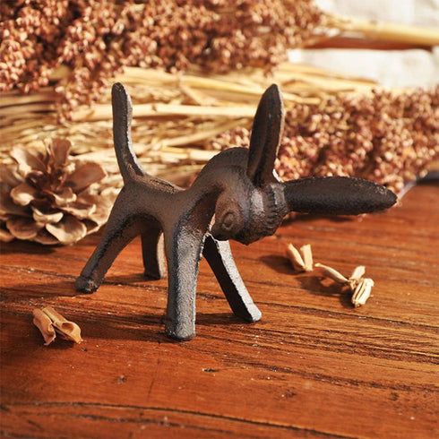 Iron Animal Figurine Donkey Horse Sculpture Desktop Animal Ornaments for Home Office Decoration...