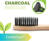 Biodegradable Bamboo Black Bristles Toothbrush - 4 Pack, BPA Free Toothbrush with Soft Charcoal Bristles, Natural Compostable Wooden Toothbrush...
