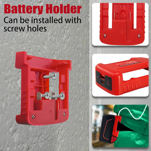 USB Power Tool Battery Chargers for Milwaukee M18 18V Battery ?USB Charger Adapter with USB-A&USB-C 2.1A Fast Charge Ports...