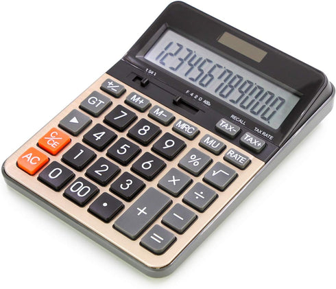OFFIDIX Desktop Calculator 12 Digit with Large LCD Display, Desk Calculator Solar Battery Dual Power Electronic Calculator, Business Calculator wi...