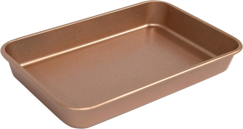 casaWare Toaster Oven Baking Pan 7 x 11-inch Ceramic Coated Non-Stick (Rose Gold Granite)...