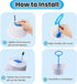 2PCS Skimmer Basket Handle & Pool Skimmer Basket Hook, Pool Accessories for Inground Pools, Pool Skimmer Handle Fit All Skimmer Baskets, Pool Filt...