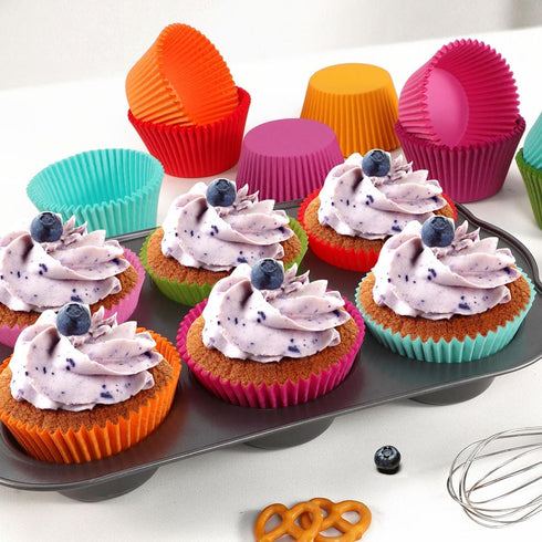 Caperci Rainbow Standard Cupcake Liners Bright Colorful Muffin Baking Cups 350-Count, Odorless, Upgraded & Food Grade Grease-Proof Paper...