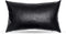 Black Ostrich Skin Faux Leather Pillow Cover - Sofa Cushion Case - Decorative Modern Throw Covers for Living Room & Bedroom - 12x20 Inches - Black...