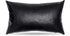 Black Ostrich Skin Faux Leather Pillow Cover - Sofa Cushion Case - Decorative Modern Throw Covers for Living Room & Bedroom - 12x20 Inches - Black...