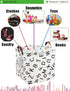 LANGYASHAN Square Storage Baskets Waterproof Canvas Children Laundry Nursery Hamper for Shelves Gift Baskets Toy Organizer Room Decor (Square alph...