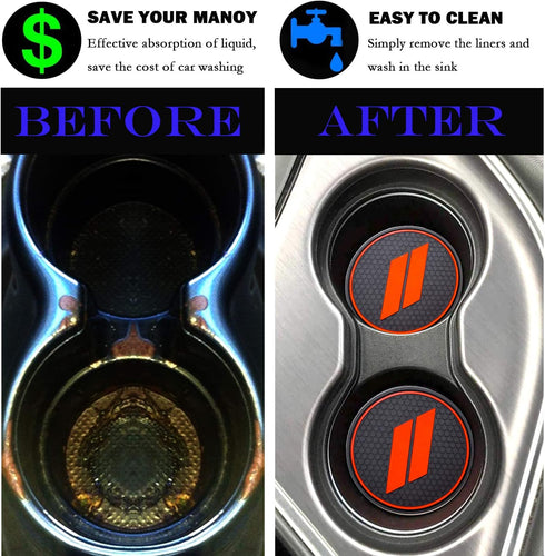 HAMSAM for Dodge Charger Accessories 2015-2021 Anti Dust Cup Holder Inserts, Door Pocket Liners and Center Console Liner Mats Premium Custom Inter...