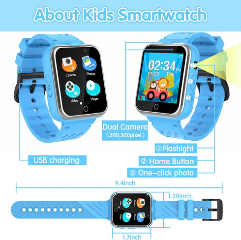 Kids Smart Watches,Gifts for Age 3-12 Boys Girls Dual Camera Touchscreen,Unicorn Digital Smart Watch for Kids with 24 Games, Pedometers?Music, Cal...