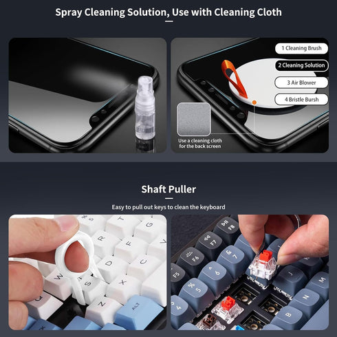 Kristen Keyboard Cleaner Kit, 20 in 1 Multi-Tool Kit for Electronic Devices, Keyboard Cleaning Brush, Headphones Cleaner Kit for iPhone AirPods, K...