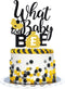 What Will Baby Bee Gender Reveal Cake Topper - Gold Glitter Spring Holidays Bumble Honey Bee Honeycomb Cake Décor - Boy Or Girl He Or She Baby Sho...