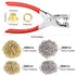 1203PCS Grommet Eyelet Pliers Tool Kit, 1/4 Inch Fabric Leather Hole Eyelets Grommets Punch Pliers, for Fabric, Leather, Belt, Shoes, Clothes...