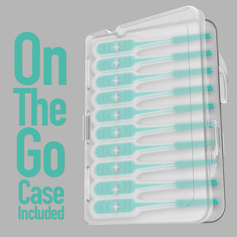 Soft Rubberized Dental Picks Mint Brush Picks, 100 Count (4 Packs, Mint)...