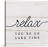 Country Lake Canvas Prints Wall Art Decor Desk Sign Lake House Relax Quote Poster Painting Framed Artwork 8 x 8 Inch Summer Rustic Home Shelf Wall...