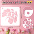 JULMELON Flower Stencils for Painting on Wood, 20Pcs Sunflower Painting Stencil Reusable Stencils DIY for Painting Wall Floor Decor Rock Dot Paint...