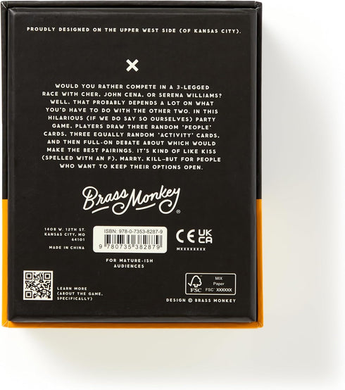Brass Monkey of All The People – Social Party Game with 450+ Game Card Prompts of Assigning Celebrities to Random Activities Inspired by Kiss Marr...