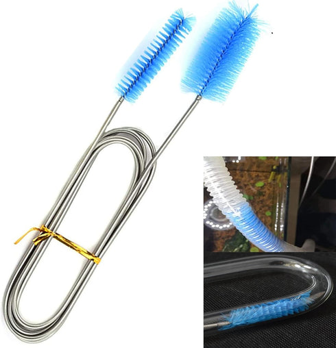 Aquarium Filter Brush Long Brush Flexible Double Ended Bristles Water Pipe Brush Tube Brush for Fish Tank or Home Kitchen...