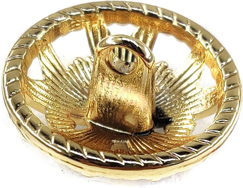 Black Arrowhead Golden Hollow Metal Base Shank Buttons 20 Pcs - 18mm, 23/32"...