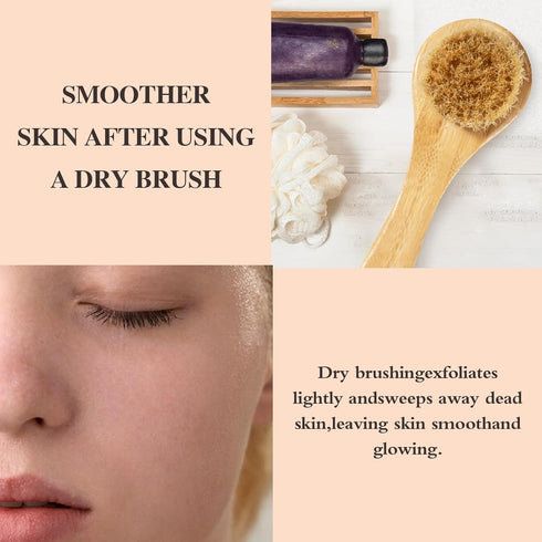 Face Dry Brush Blood Circulation, Dry Body Brush for Dry Skin,Remove facial keratin and blackheads?Wet and Dry Brush Suitable for All Kinds of Ski...
