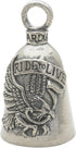 Guardian Bell Live to Ride Good Luck Bell w/Keyring & Black Velvet Gift Bag | Motorcycle Bell | Lead-Free Pewter | Good Luck Gift to Friends & Fam...