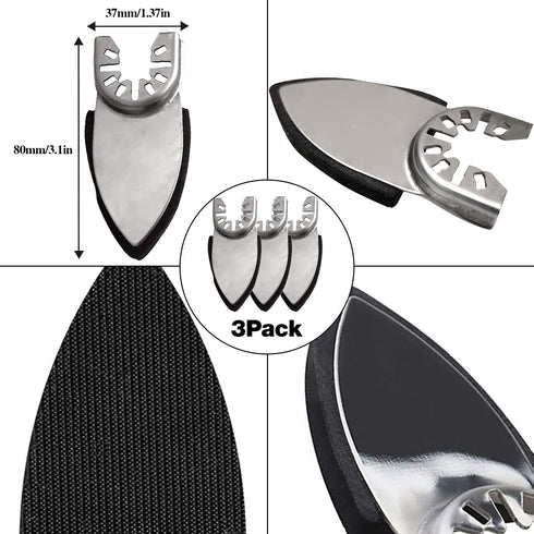 156Pcs Oscillating Tool Sanding Pad Kit, 3Pcs Triangle Sanding Pads and 3Pcs Finger Sanding Pad, 150Pcs Sandpaper, for Wood/Plaster Polish Sanding...