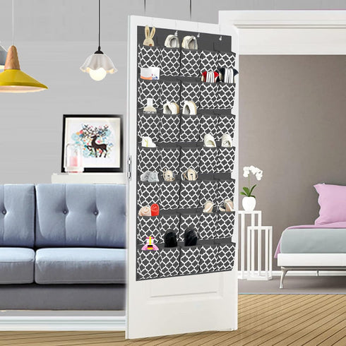 homyfort Over the Door Shoe Organizer - Shoe Rack Storage with 35 Extra Large Pockets & Sturdy Hooks for Closet Kids Slippers, Baby boots, Women H...