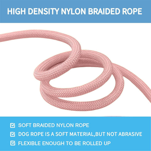 3pcs Slip Leads for Dogs, 6 FT Slip Lead Dog Leash Adjustable Dog Training Leash, Strong Nylon Rope Slip Leash for Large Medium Small Dogs (Green/...