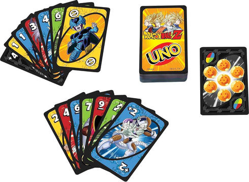 Mattel Games UNO Dragon Ball Z Card Game for Family Night Featuring TV Show Themed Graphics and a Special Rule for 2-10 Players...