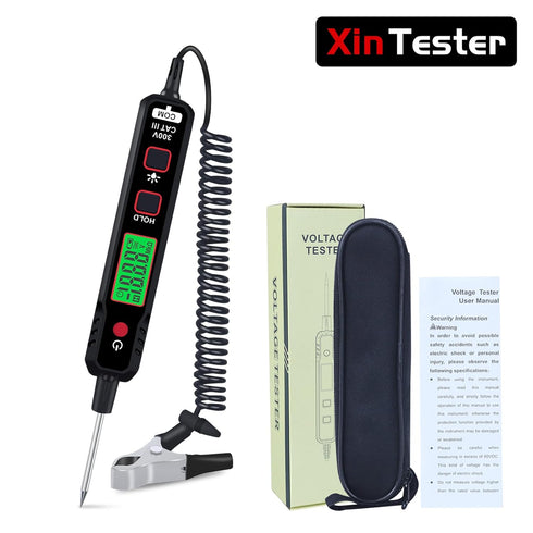 Automotive Test Light, 0.8-100V DC Car Circuit Tester Vehicle Voltage Resistance Detector Pen with LCD Backlight Display, Flashlight, Electrical S...