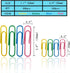SAIOM 400 PCS Colourful Paper Clips Assorted Sizes, 200 PCS 11/10 Inch and 200 PCS 2 Inch Paper Clips, PVC Coated Large Paper Clips Great for Sort...
