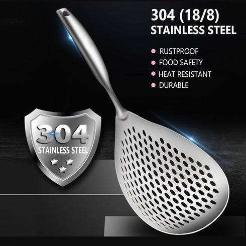 KAYCROWN Skimmer Slotted Spoon, 304 Stainless Steel Ladle/Strainer for Cooking and Frying, Pasta Strainer/Frying Spoon for Kitchen and Colander...