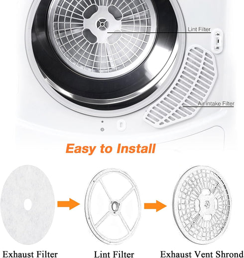 25PCS Cloth Dryer Exhaust Filter for Panda by Blutoget - Universal Dryer Lint Filter Cloth-Compatible for Panda Magic Chef Avant Sonya Dryer - 20 Exhaust Filter & 5 Air Intake Filter