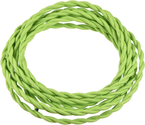 YOKIVE Twisted Cloth Covered Wire, Wire with Vintage Style Electrical Wire Replacement, Great for Home, Bar, Party, Restaurant (Light Green, 9.8-F...