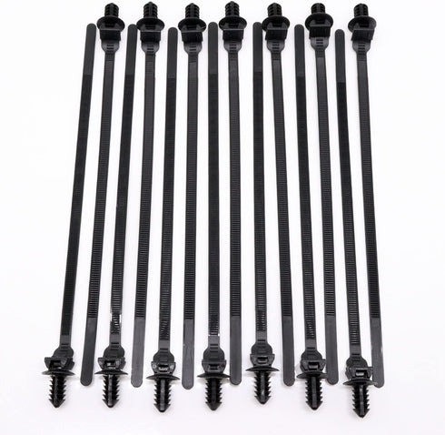 Benliu 50 Pcs Cable Zip Tie, 8.3x0.2 inch Heavy Duty Nylon Push Mount Self Locking Assortment Black, 8.3x0.2inch(50Pcs)...