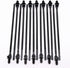 Push Mount Zip Ties, 8 inch Cable Zip Tie Black Wire Tie with Push Pin Fir Tree Zip for Indoor and Outdoor (100 Pack)...