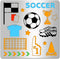 Soccer Stencil for Painting Stainless Steel Sport Football Drawing Stencils 6.15 inches Championship Trophy Football Boots Metal Stencil Soccer Th...