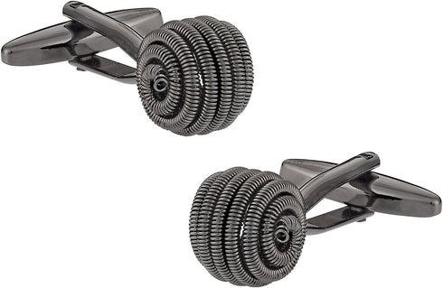 Gunmetal Spring Knot Cufflinks by Cuff-Daddy...